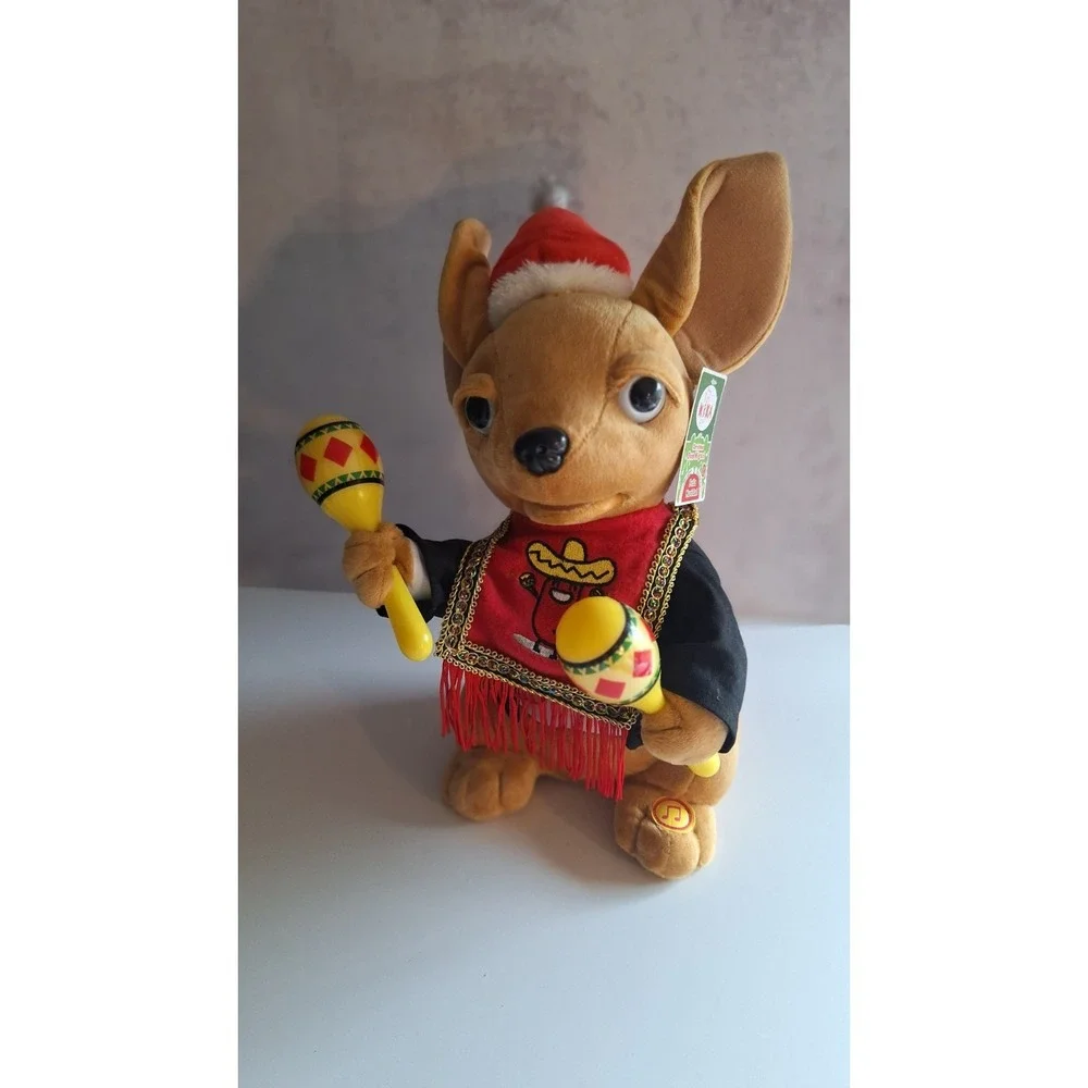 NIKA DON MIGUEL ANIMATRONIC CHIHUAHUA CHRISTMAS SINGING DOG MARACAS TOY